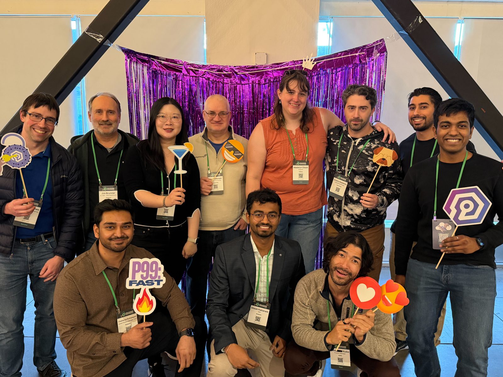 Valkey community members at the Unlocked Conference photo booth